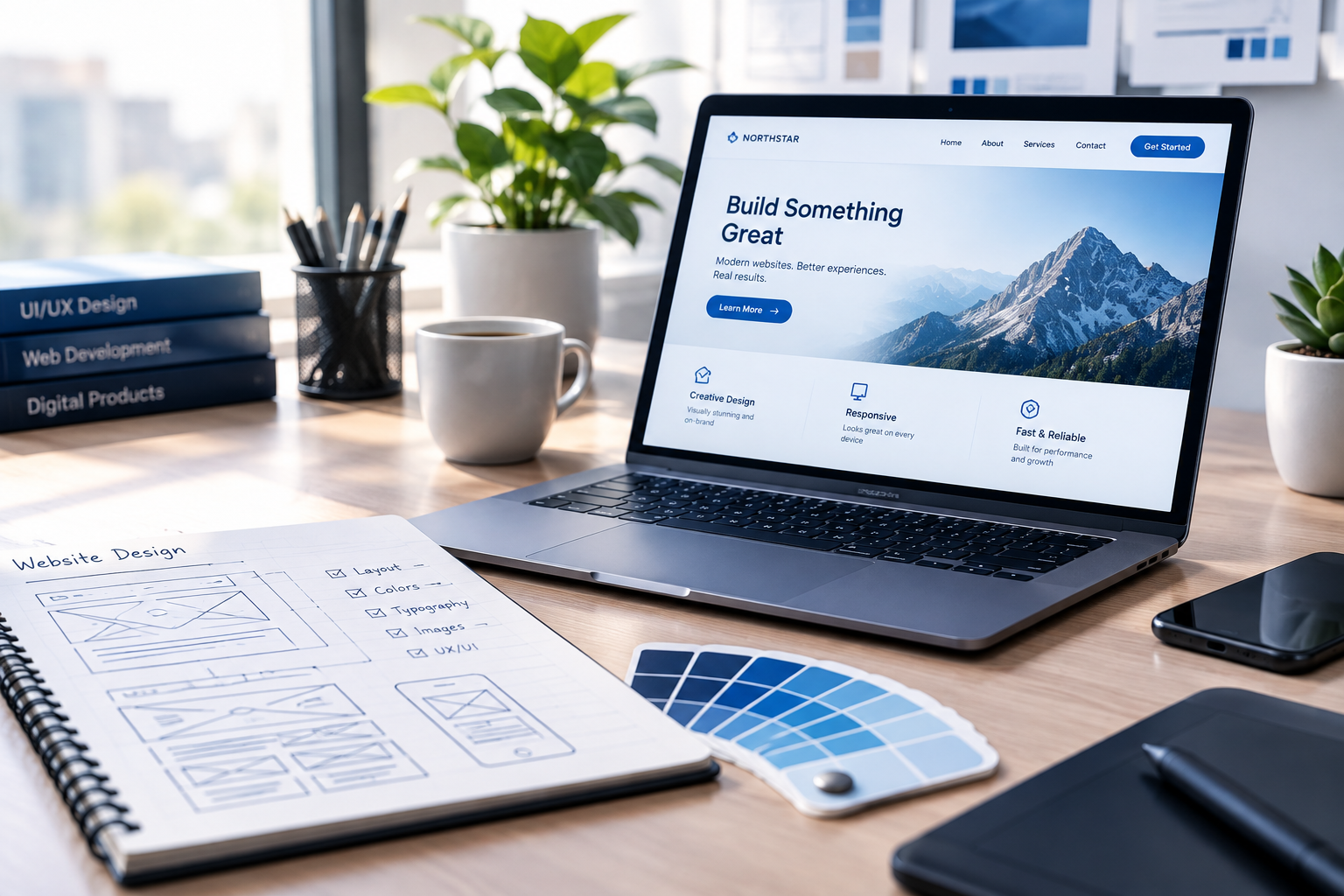 Web design workspace
